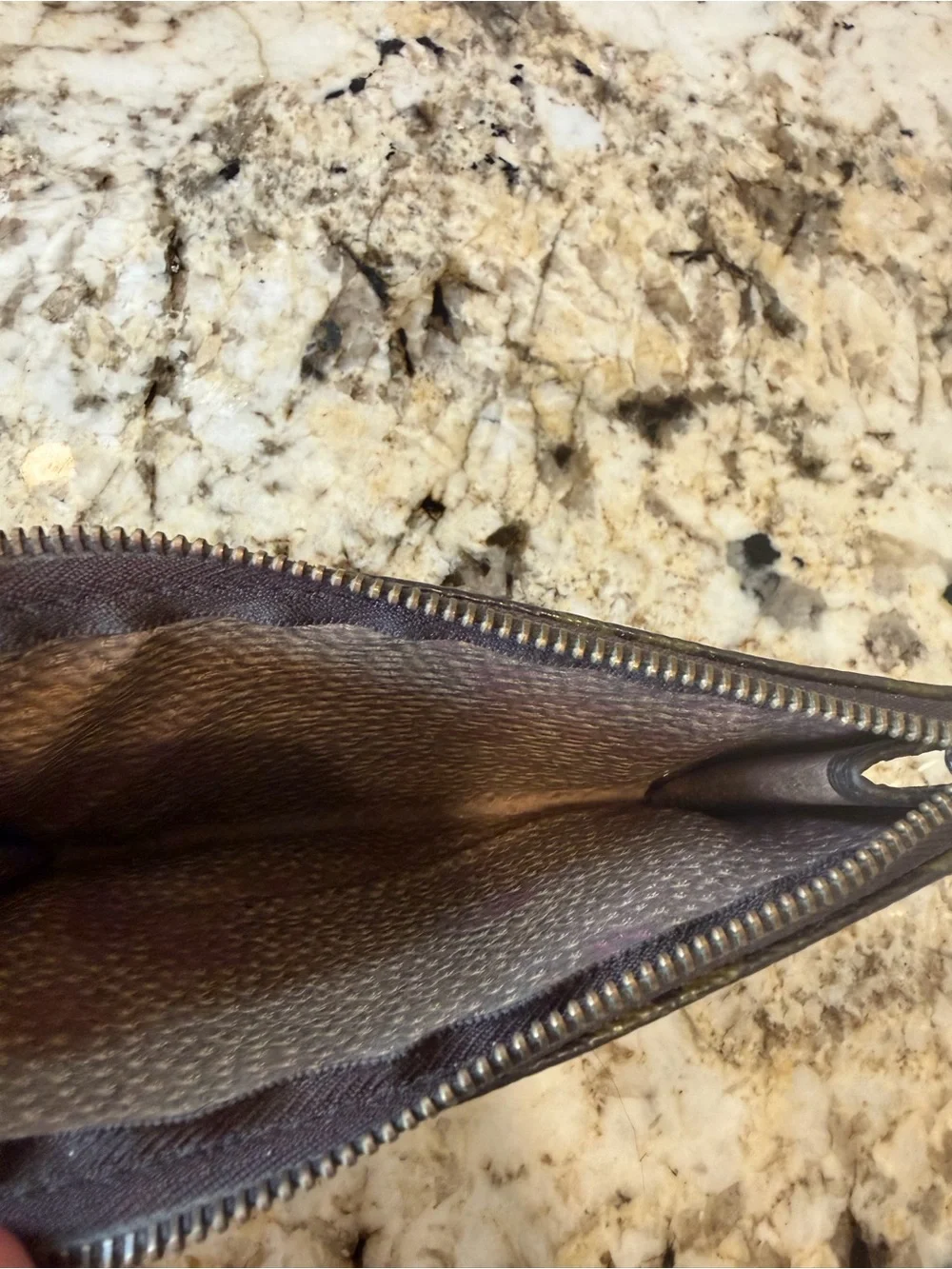 Louis Vuitton Monogram Brown and Tan Zip Pouch Wallet - Picture 4 of 7